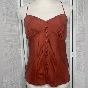 J. Crew Button Front Camisole Rust Size XS New with Tags